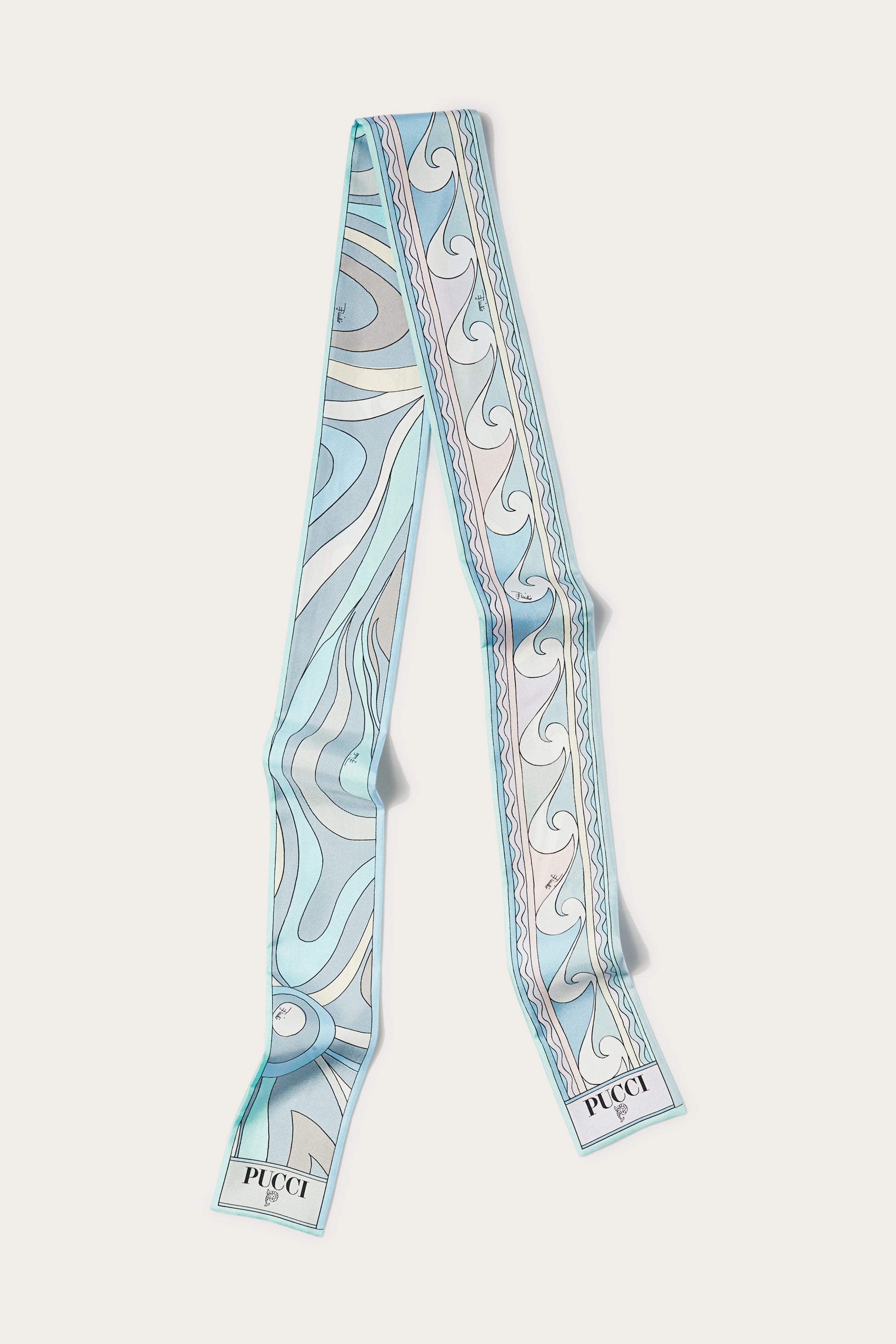 Marmo And Boucle-Print Silk-Twill Scarf View 1 - Pucci