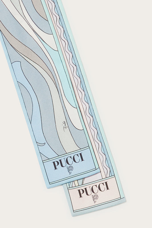 Marmo And Boucle-Print Silk-Twill Scarf View 3 - Pucci