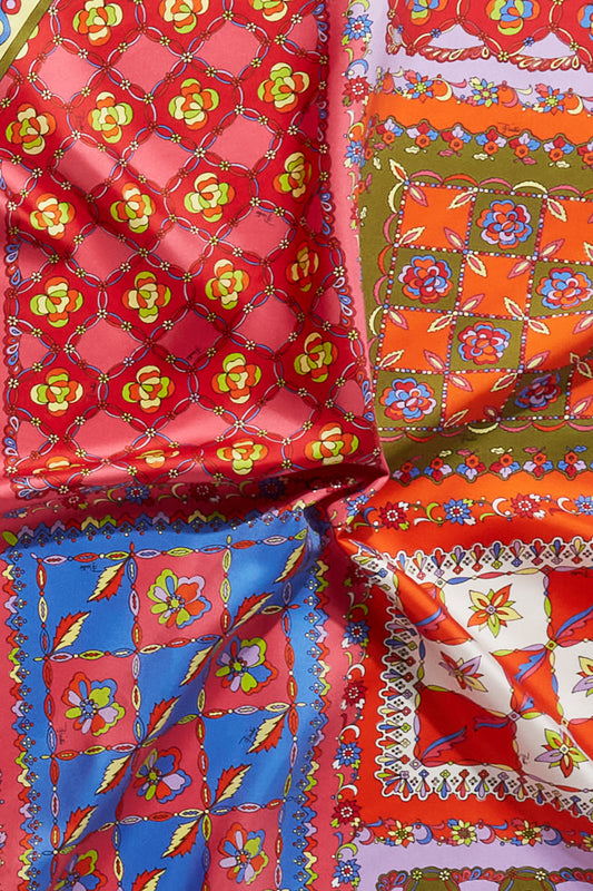 Festa-Print Large Silk-Twill Carré View 3 - Pucci