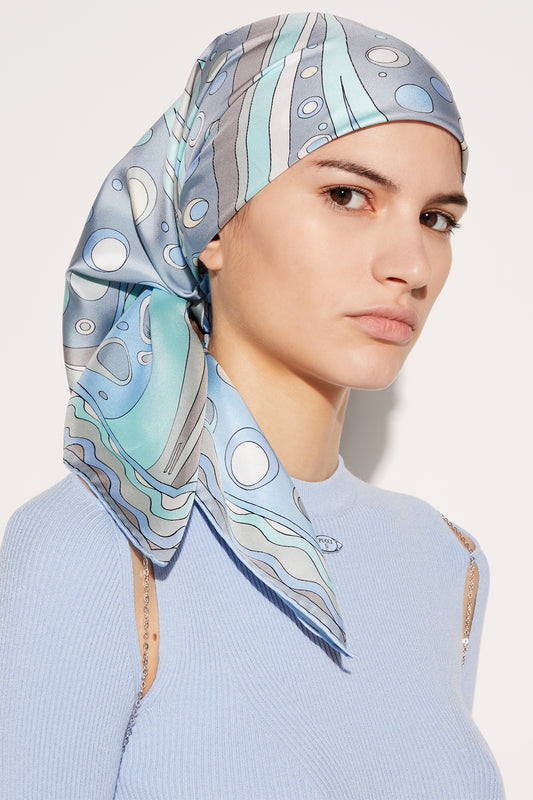 Fontane-Print Large Silk-Twill Carré View 2 - Pucci