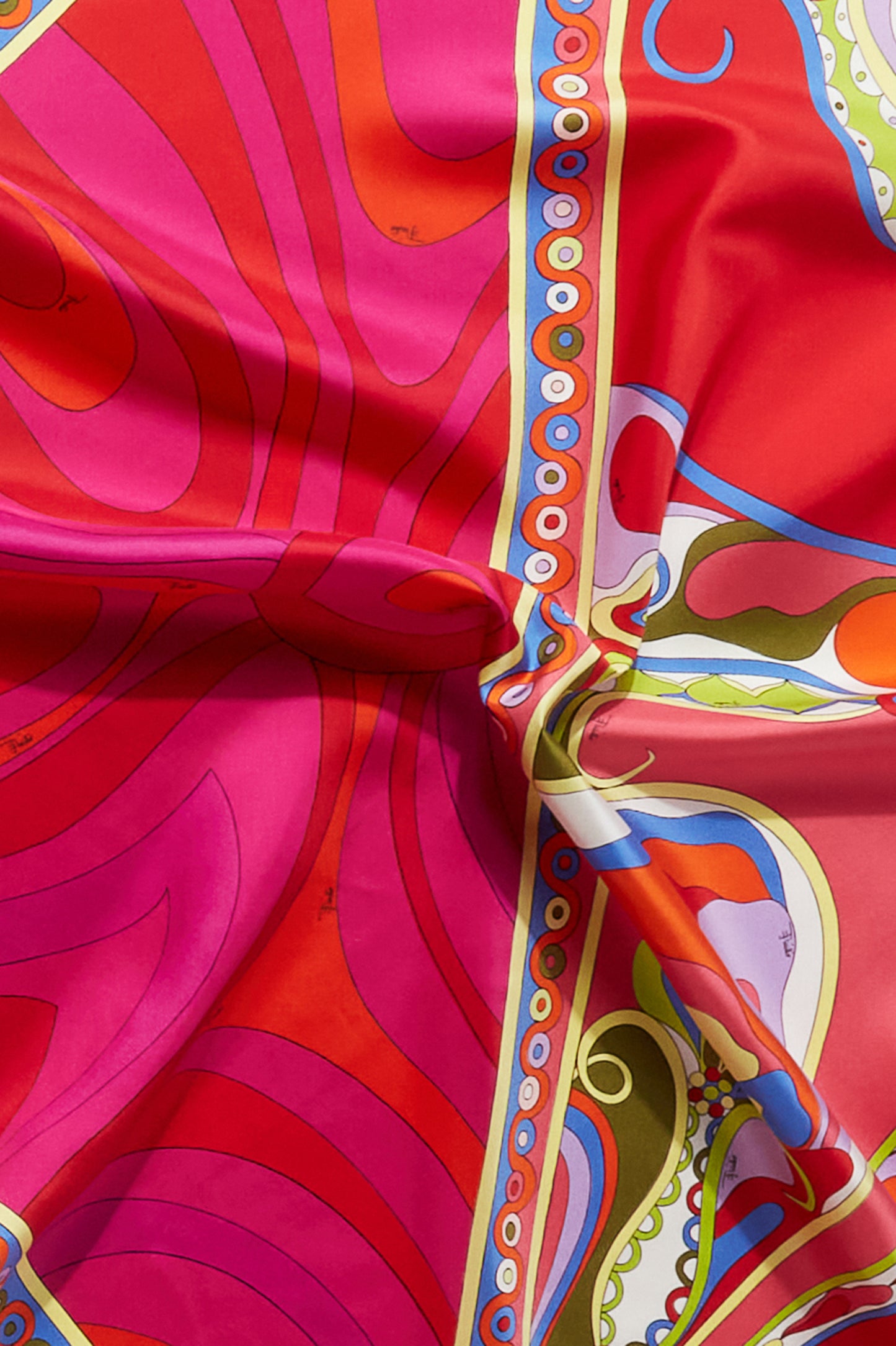 Marmo And Orchidee-Print Large Silk-Twill Carré View 3 - Pucci