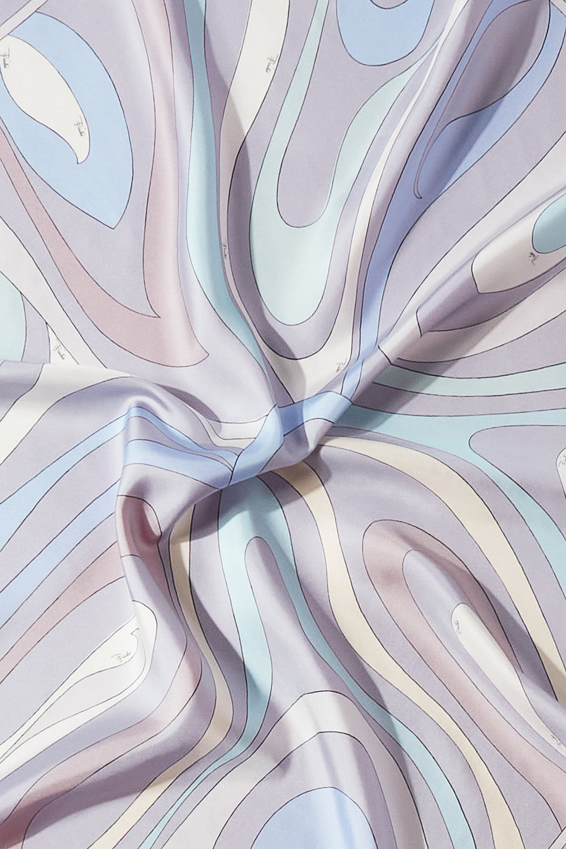 Marmo-Print Large Silk-Twill Carré View 3 - Pucci