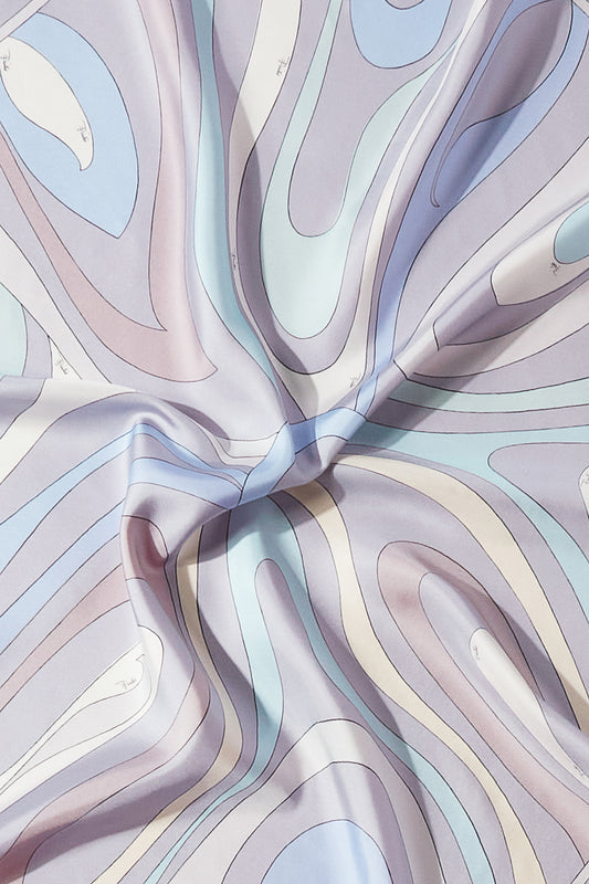 Marmo-Print Large Silk-Twill Carré View 3 - Pucci