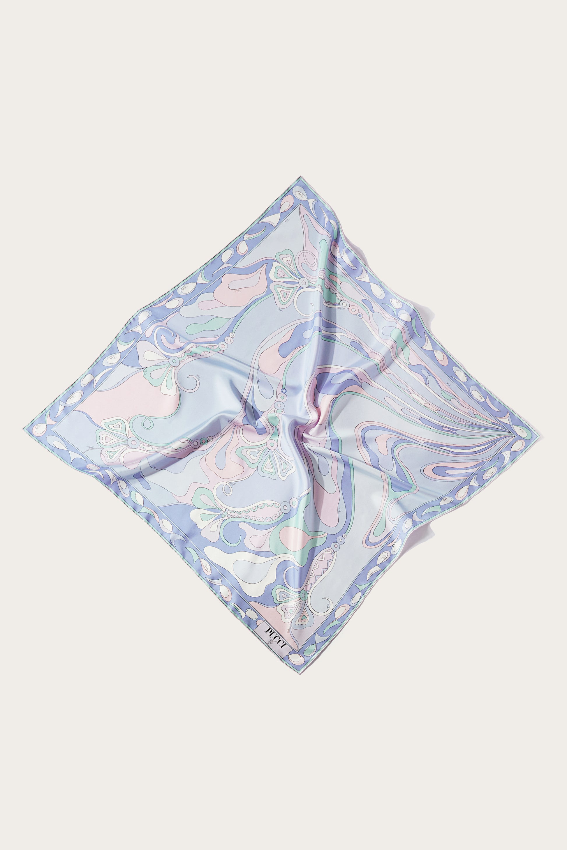 Orchidee-Print Large Silk-Twill Carré View 1 - Pucci