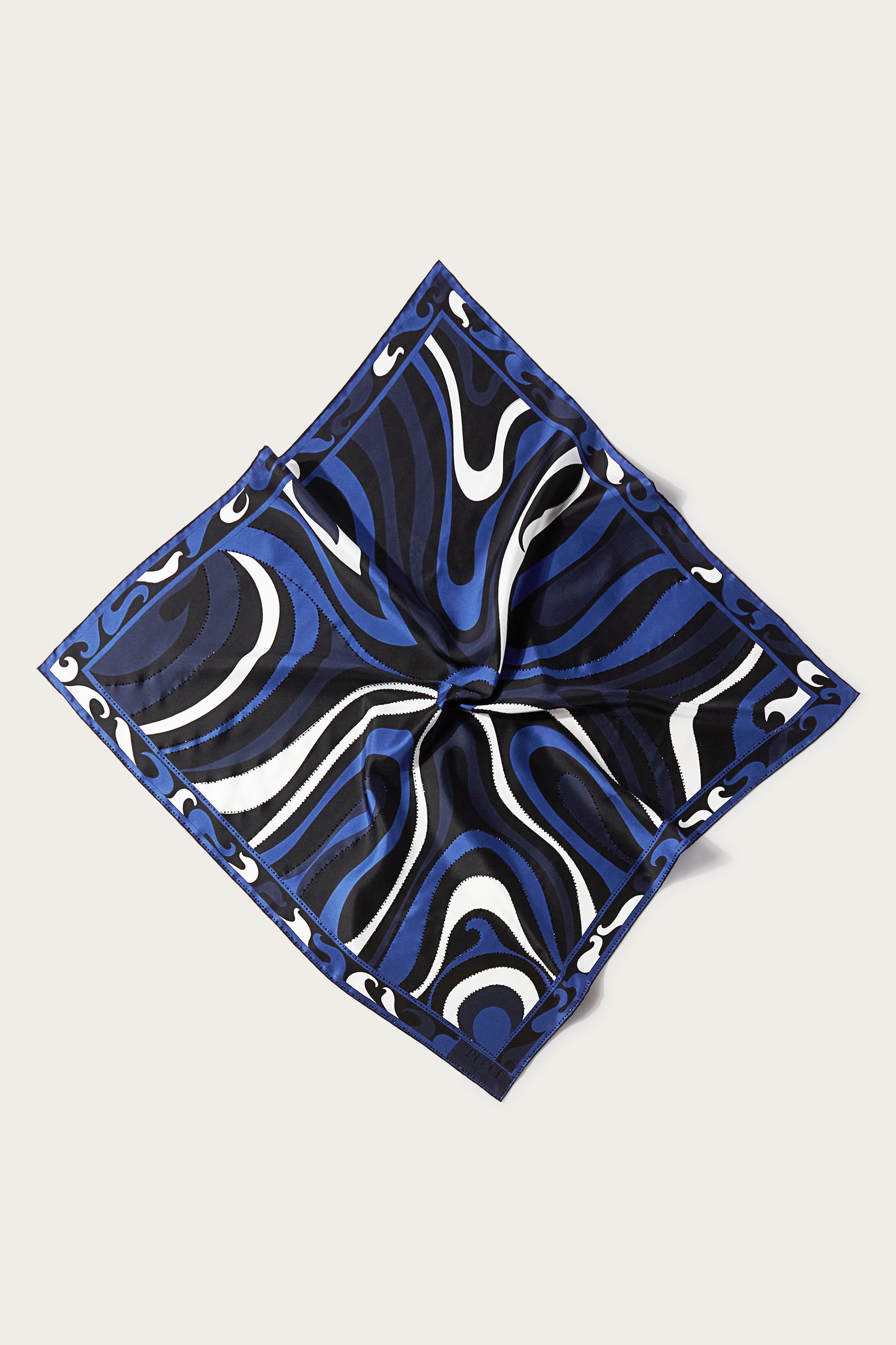 Marmo-Print Large Silk-Twill Carré View 1 - Pucci