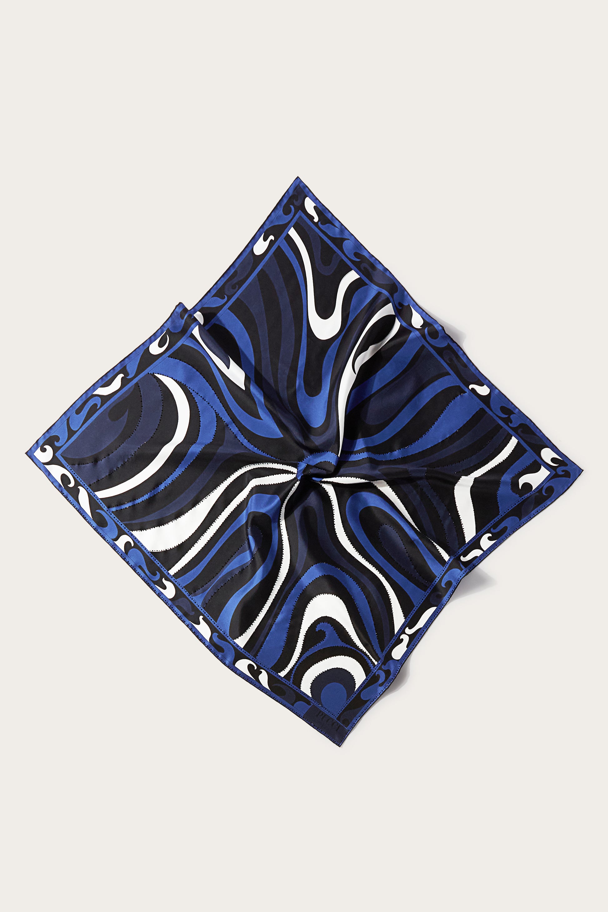 Marmo-Print Large Silk-Twill Carré View 1 - Pucci