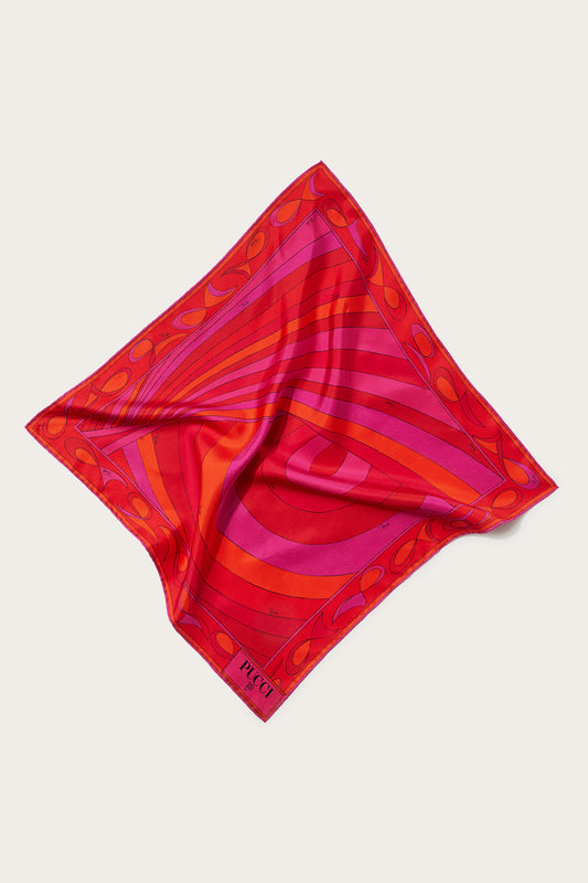 Iride-Print Small Silk-Twill Carré View 1 - Pucci