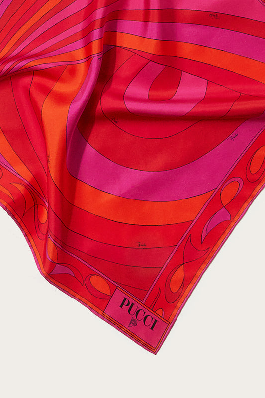 Iride-Print Small Silk-Twill Carré View 3 - Pucci