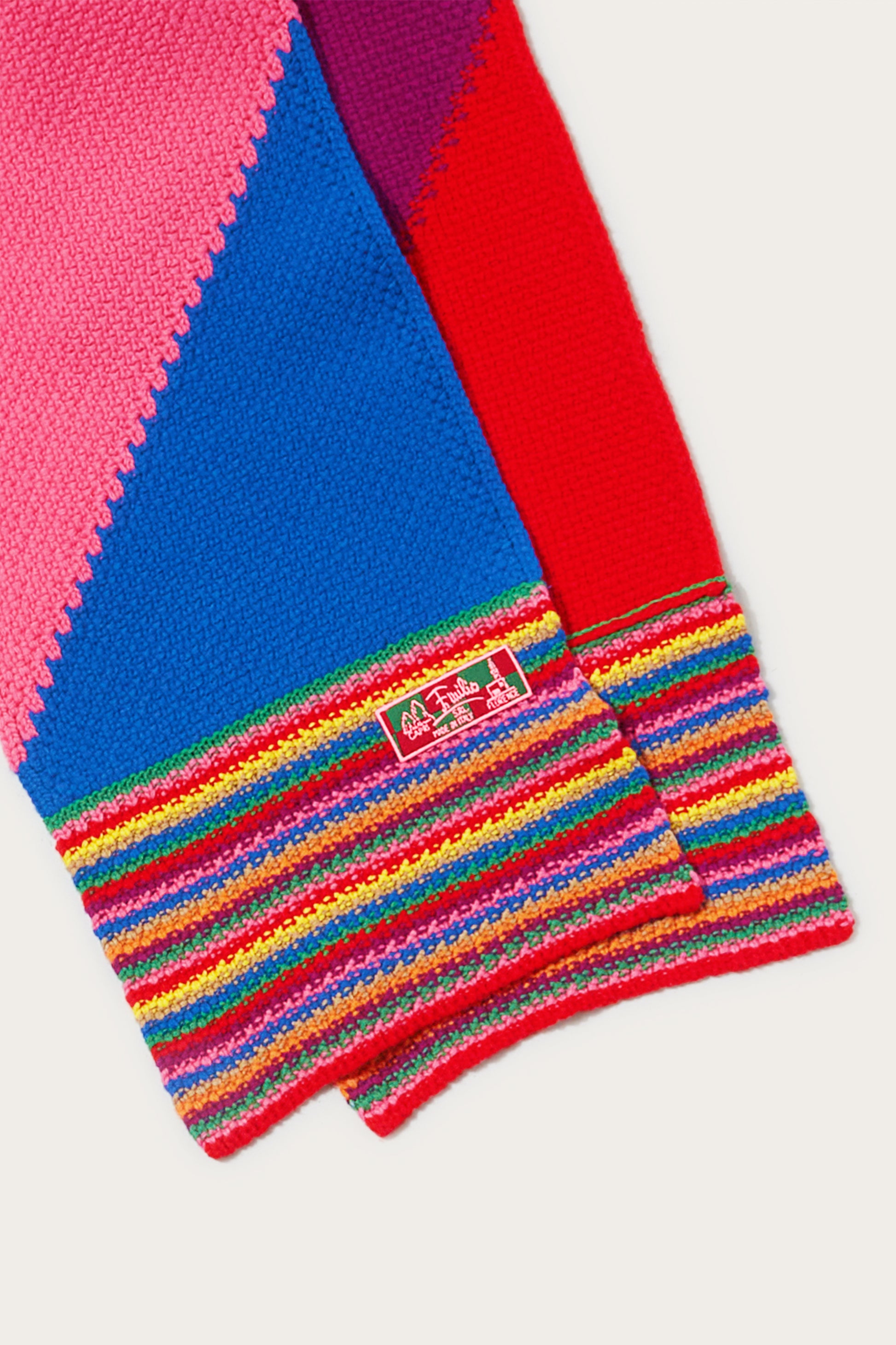 Colourblock Wool Scarf View 3 - Pucci