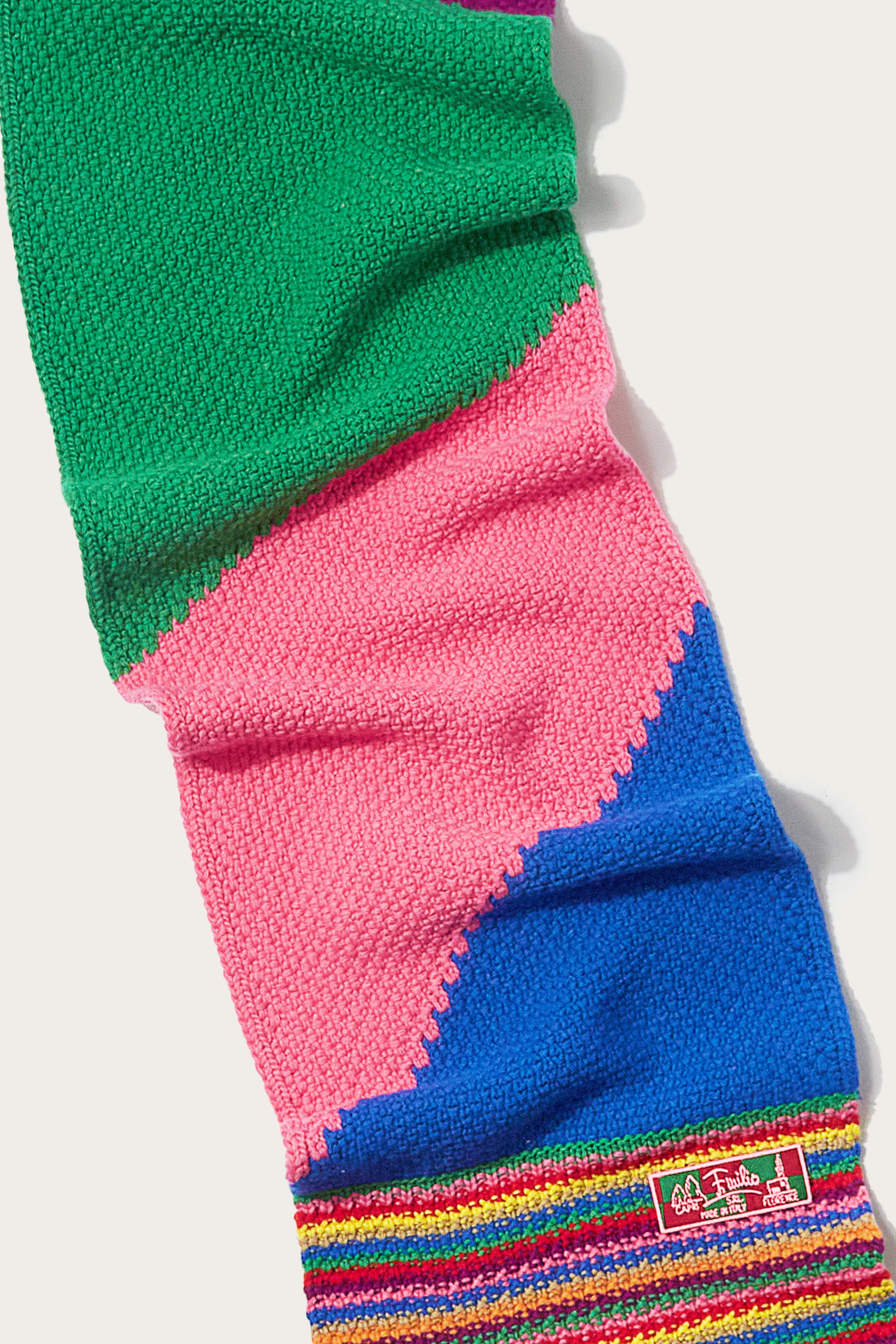 Colourblock Wool Scarf View 4 - Pucci