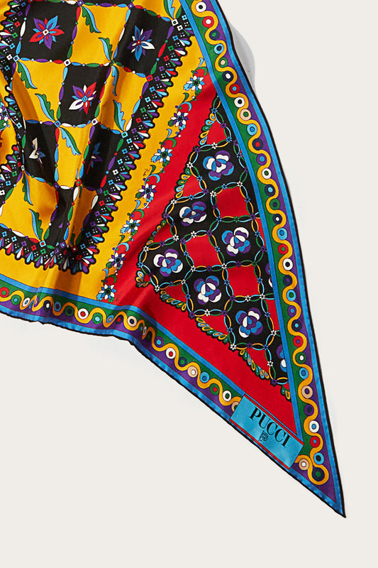 Festa-Print Silk-Twill Scarf View 3 - Pucci