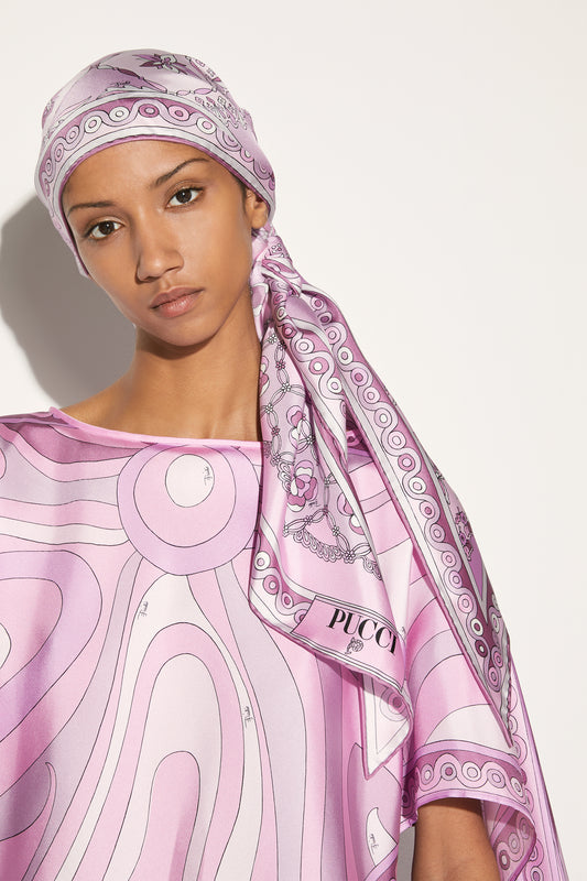 Festa-Print Silk-Twill Scarf View 2 - Pucci