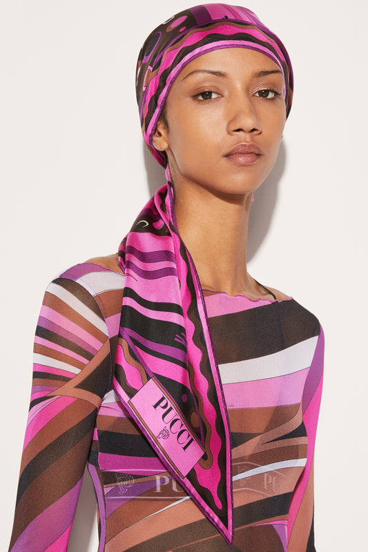 Fontane-Print Silk-Twill Scarf View 2 - Pucci