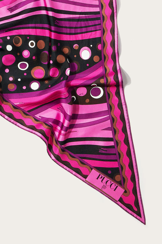Fontane-Print Silk-Twill Scarf View 3 - Pucci
