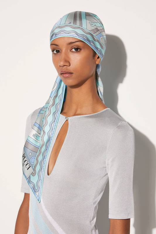 Fontane-Print Silk-Twill Scarf View 2 - Pucci