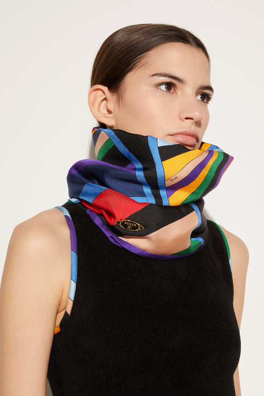 Iride-Print Silk-Twill Snood View 2 - Pucci