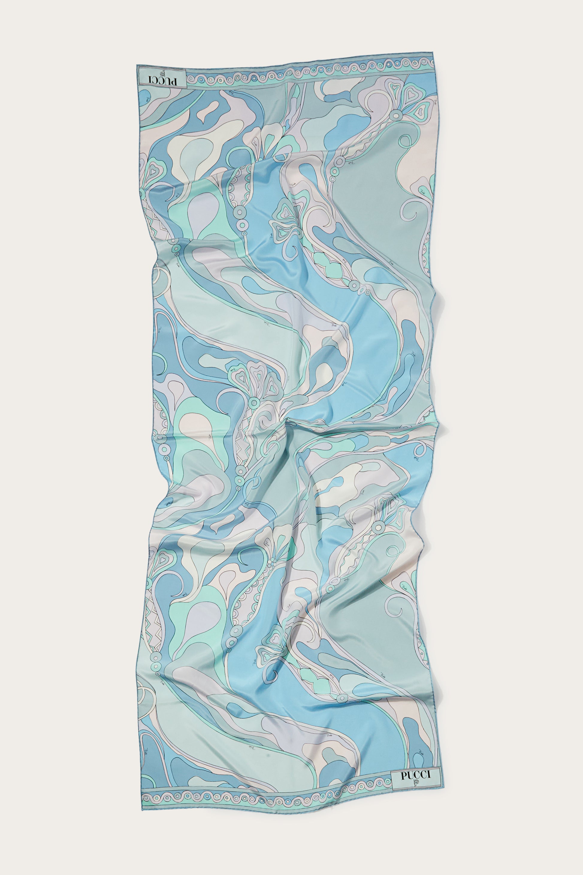 Orchidee-Print Silk Stole View 1 - Pucci
