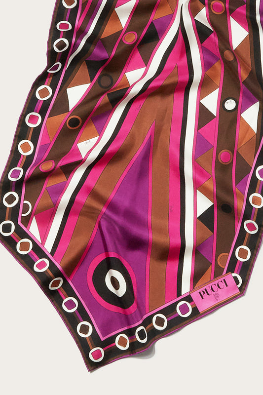 Vivara-Print Silk-Twill Losange View 3 - Pucci