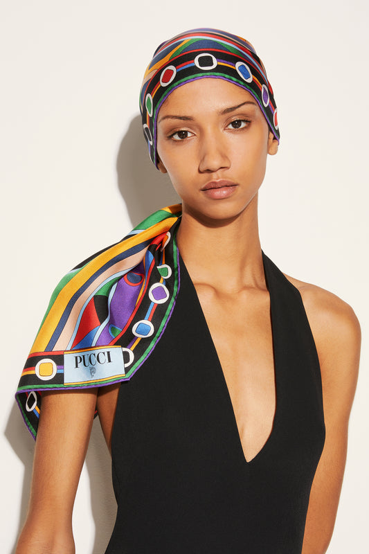 Vivara-Print Silk-Twill Losange View 2 - Pucci