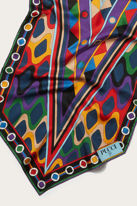 Vivara-Print Silk-Twill Losange View 3 - Pucci