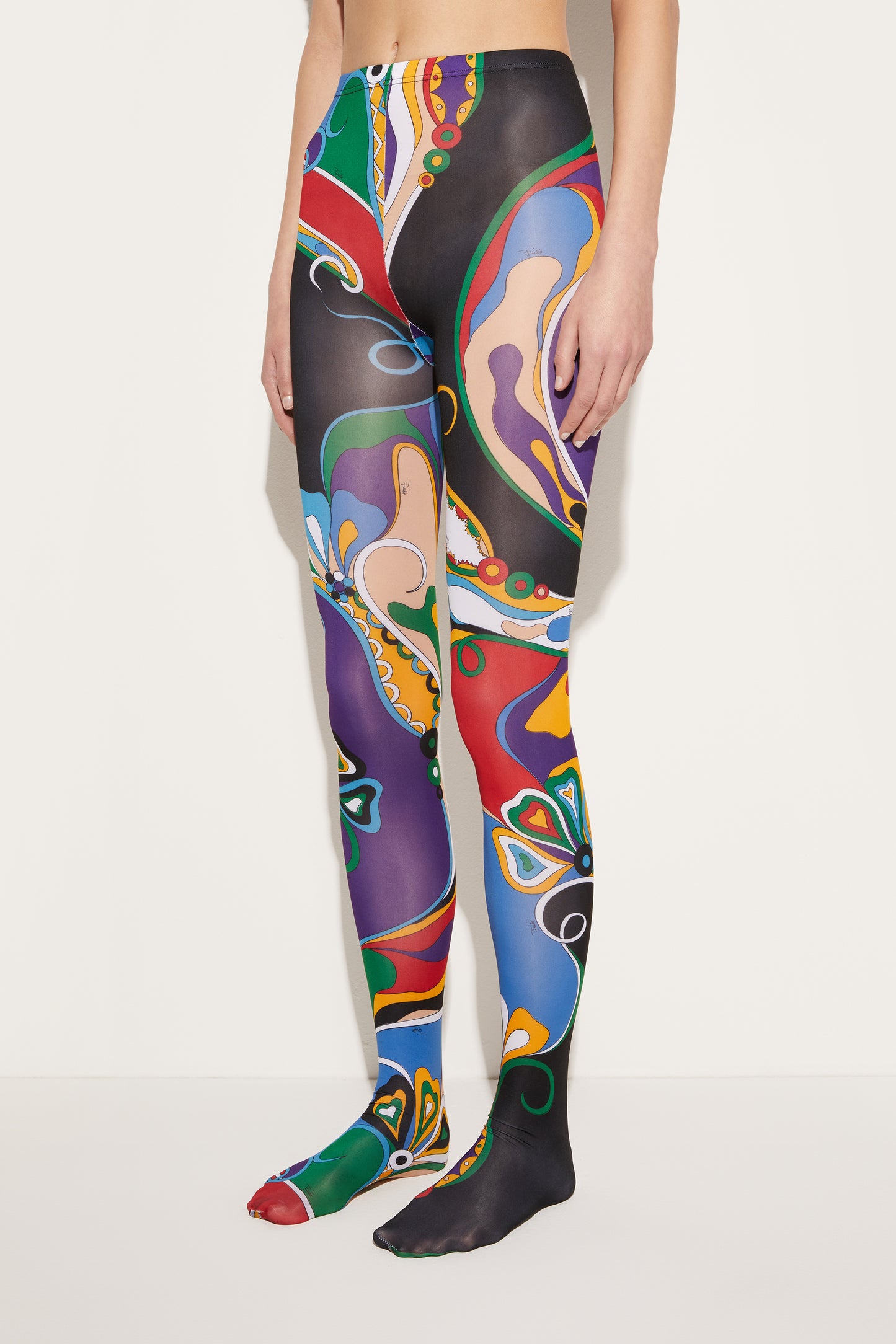 Orchidee-Print Tights View 2 - Pucci