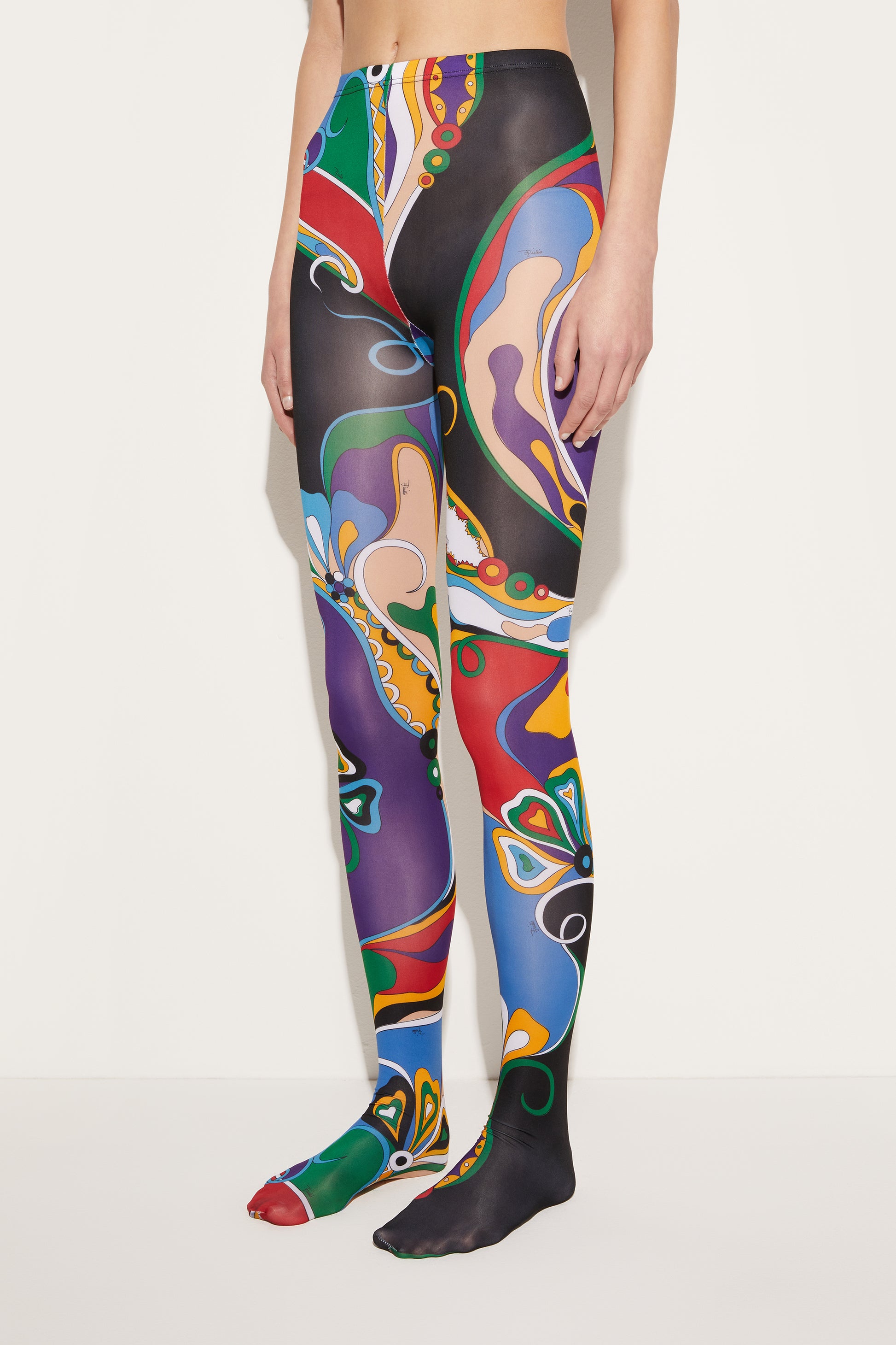 Orchidee-Print Tights View 2 - Pucci