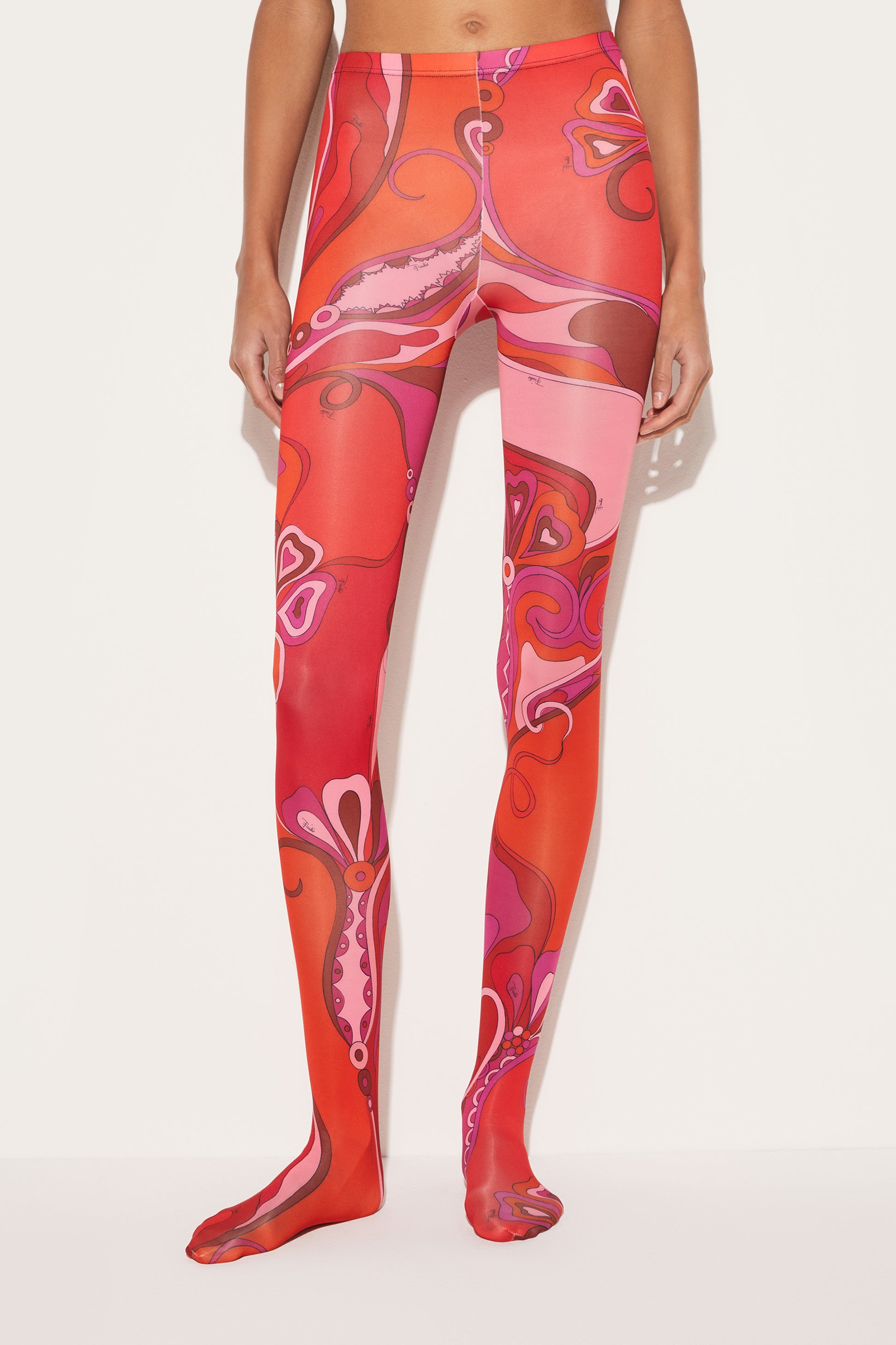 Orchidee-Print Tights View 2 - Pucci