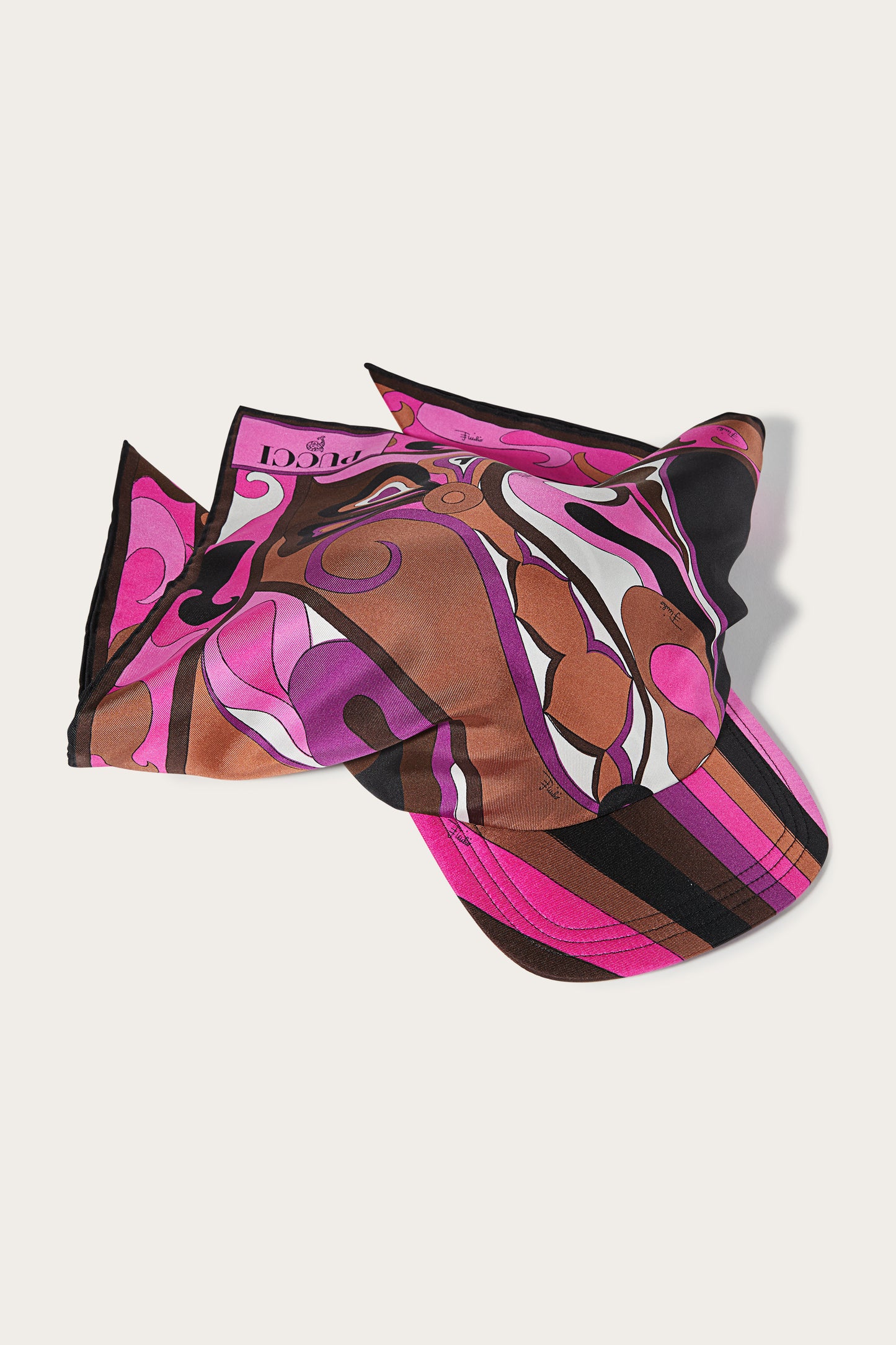Orchidee-Print Silk-Twill Cap View 1 - Pucci
