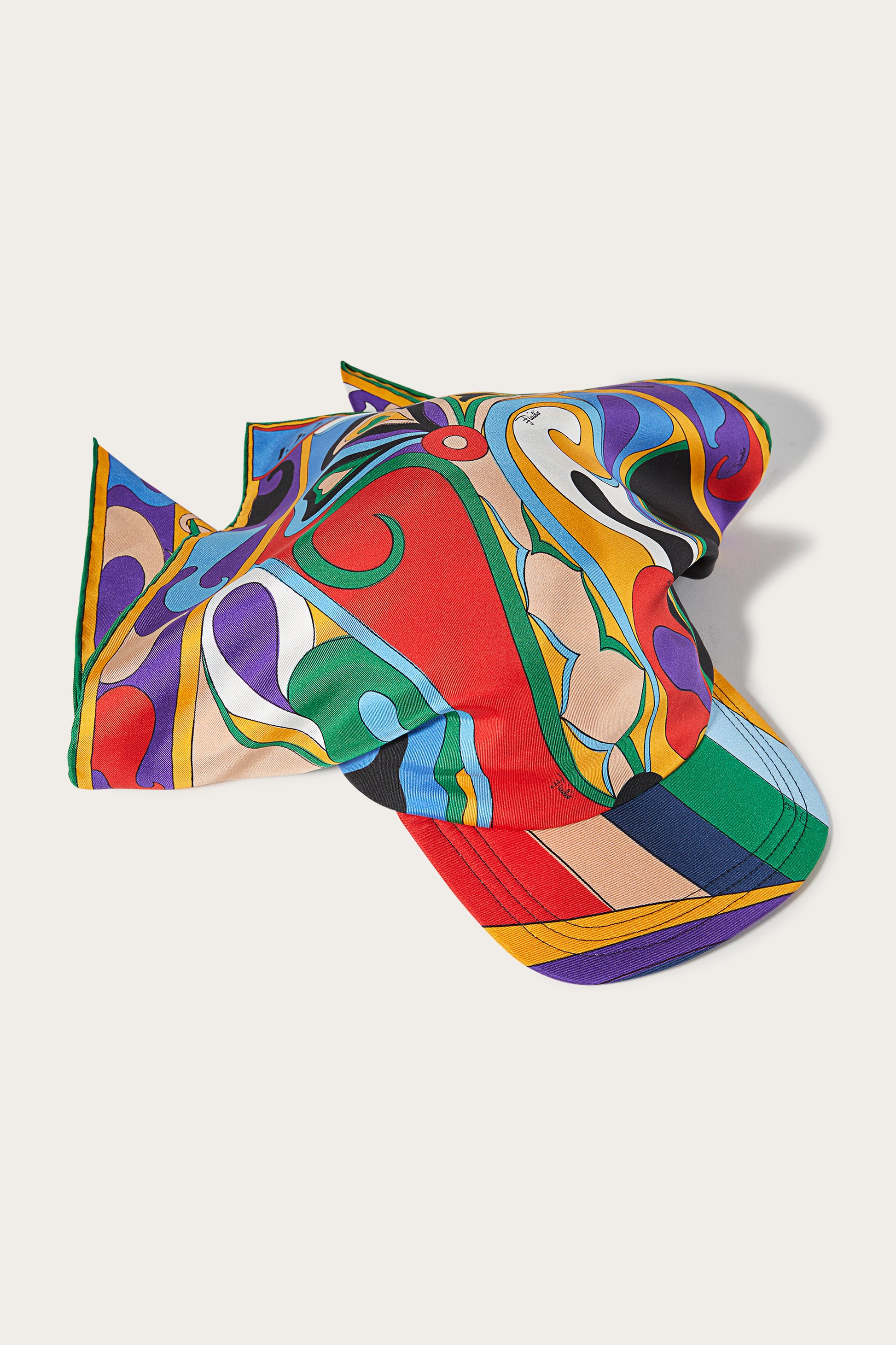 Orchidee-Print Silk-Twill Cap View 1 - Pucci