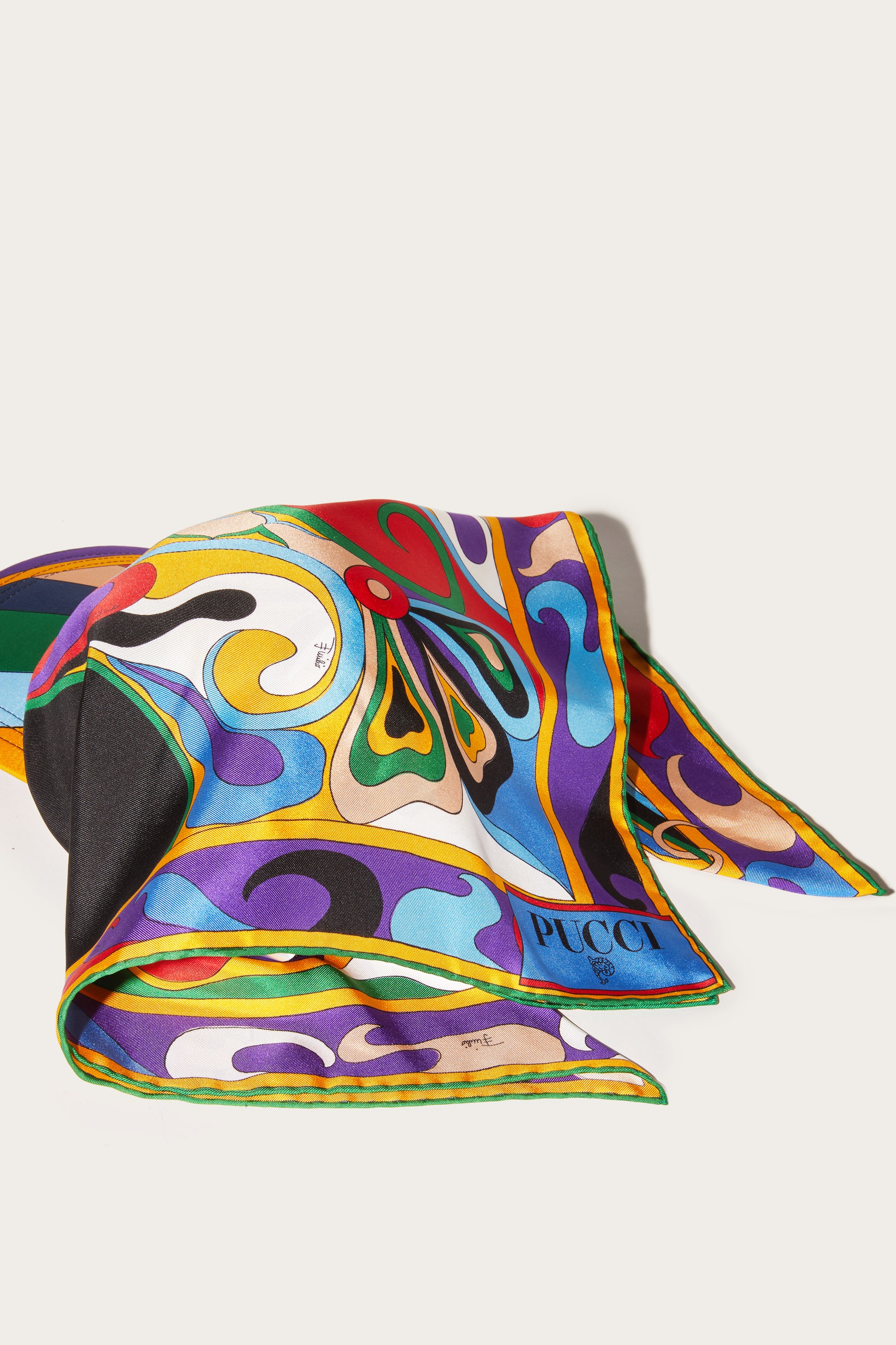 Orchidee-Print Silk-Twill Cap View 4 - Pucci