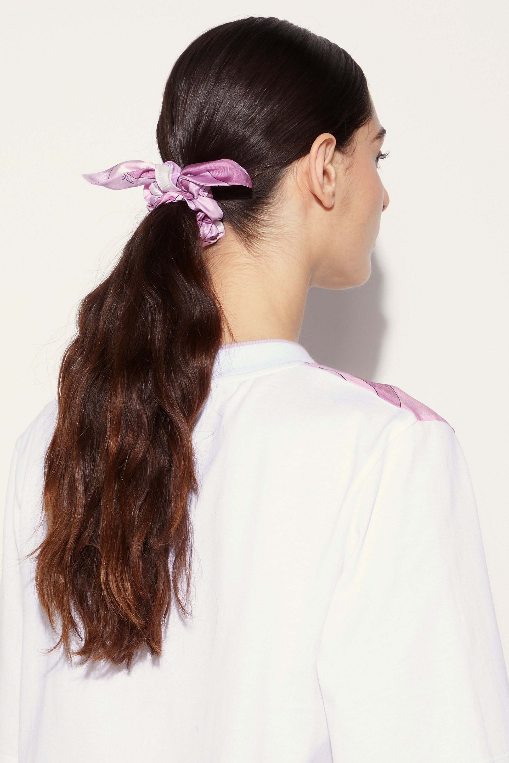 Iride-Print Silk Hair Tie View 2 - Pucci