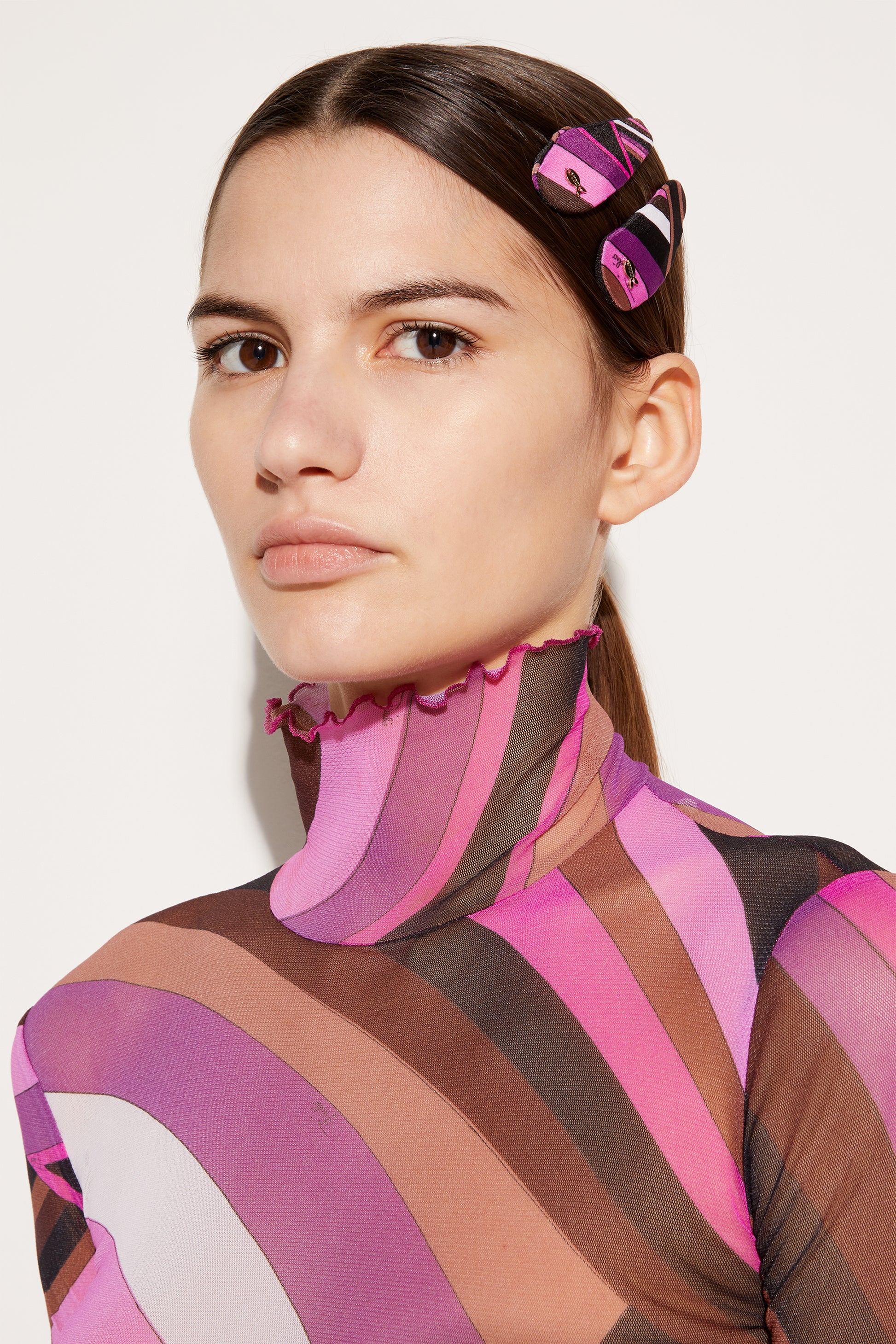 Iride-Print Hair Clips View 2 - Pucci
