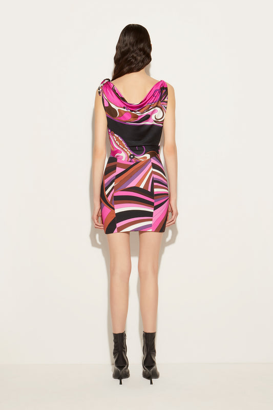 Orchidee And Iride Print Mini Dress View 4 - Pucci