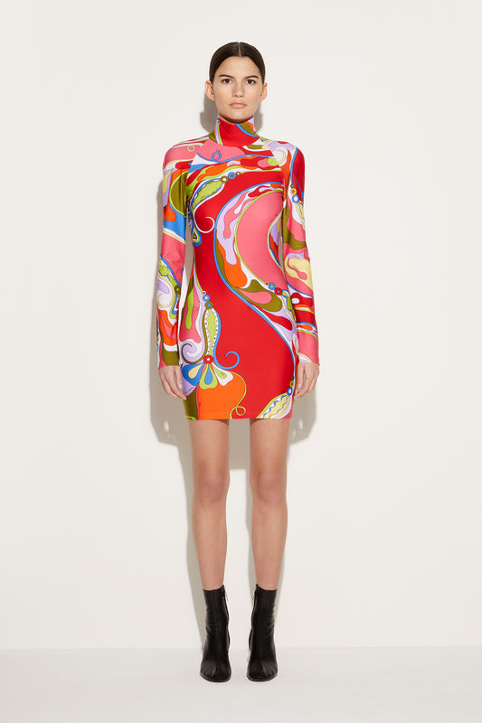 Orchidee-Print Mini Dress View 2 - Pucci