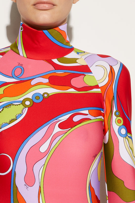 Orchidee-Print Mini Dress View 5 - Pucci