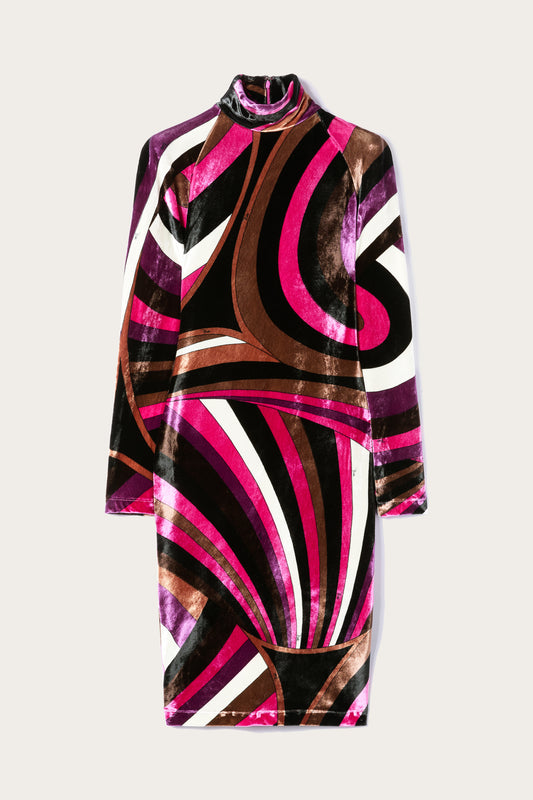 Iride-Print Velvet Dress View 1 - Pucci