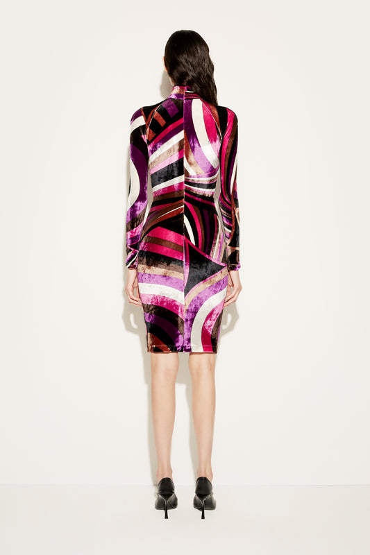 Iride-Print Velvet Dress View 3 - Pucci