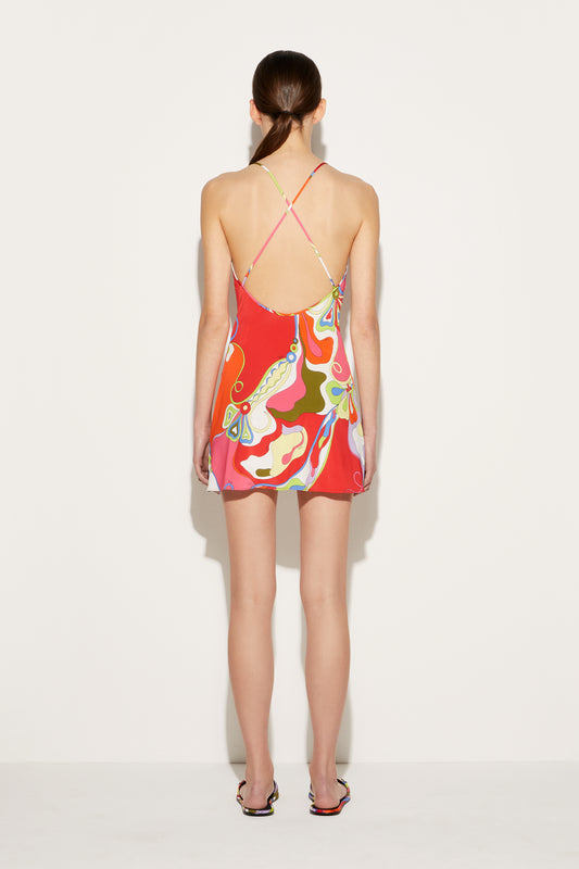 Orchidee-Print Mini Dress View 4 - Pucci