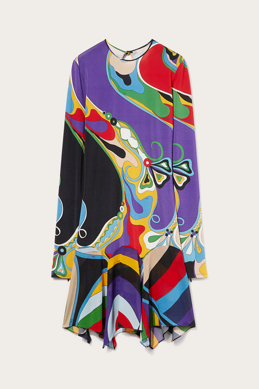 Orchidee-Print Mini Dress View 1 - Pucci