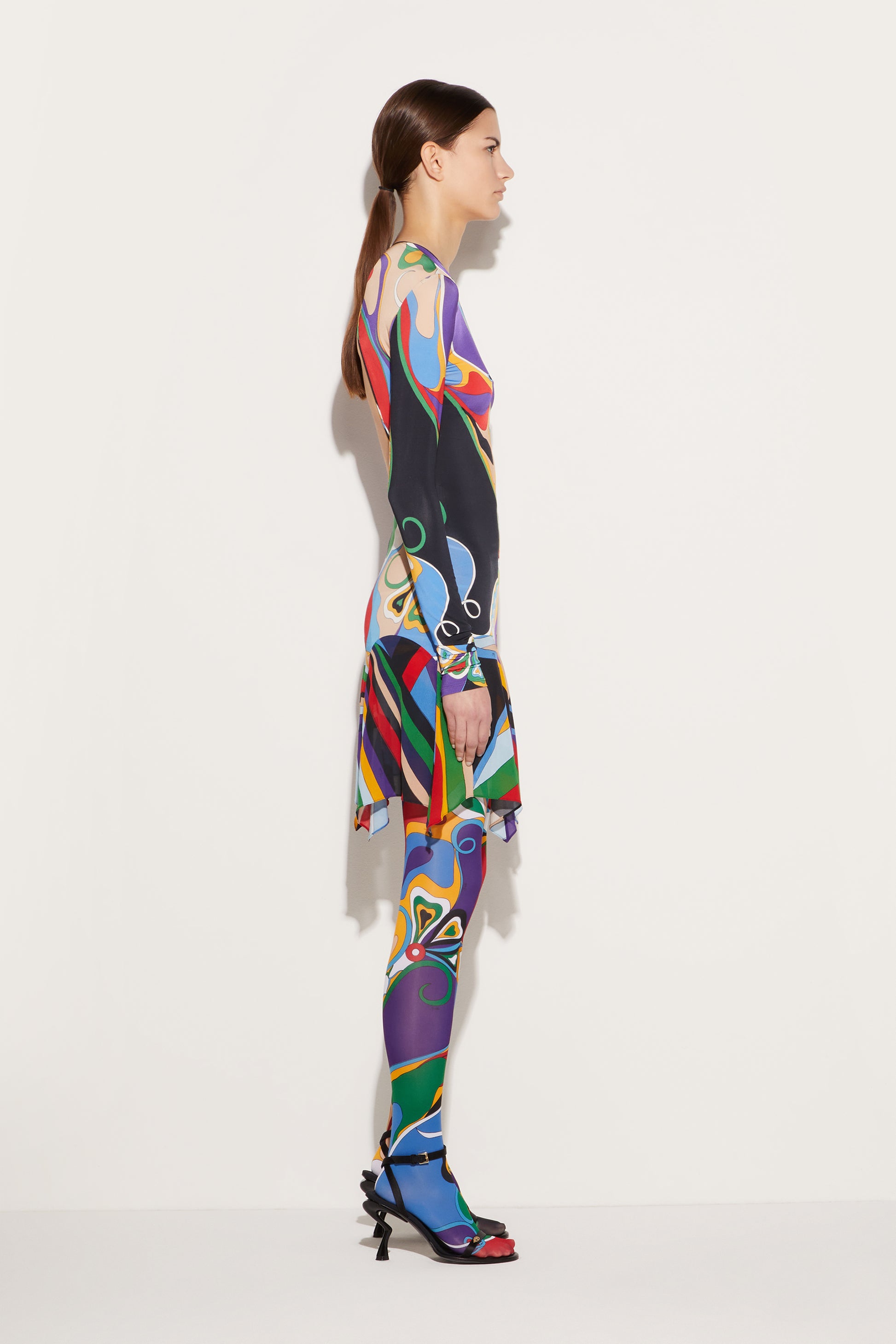 Orchidee-Print Mini Dress View 3 - Pucci
