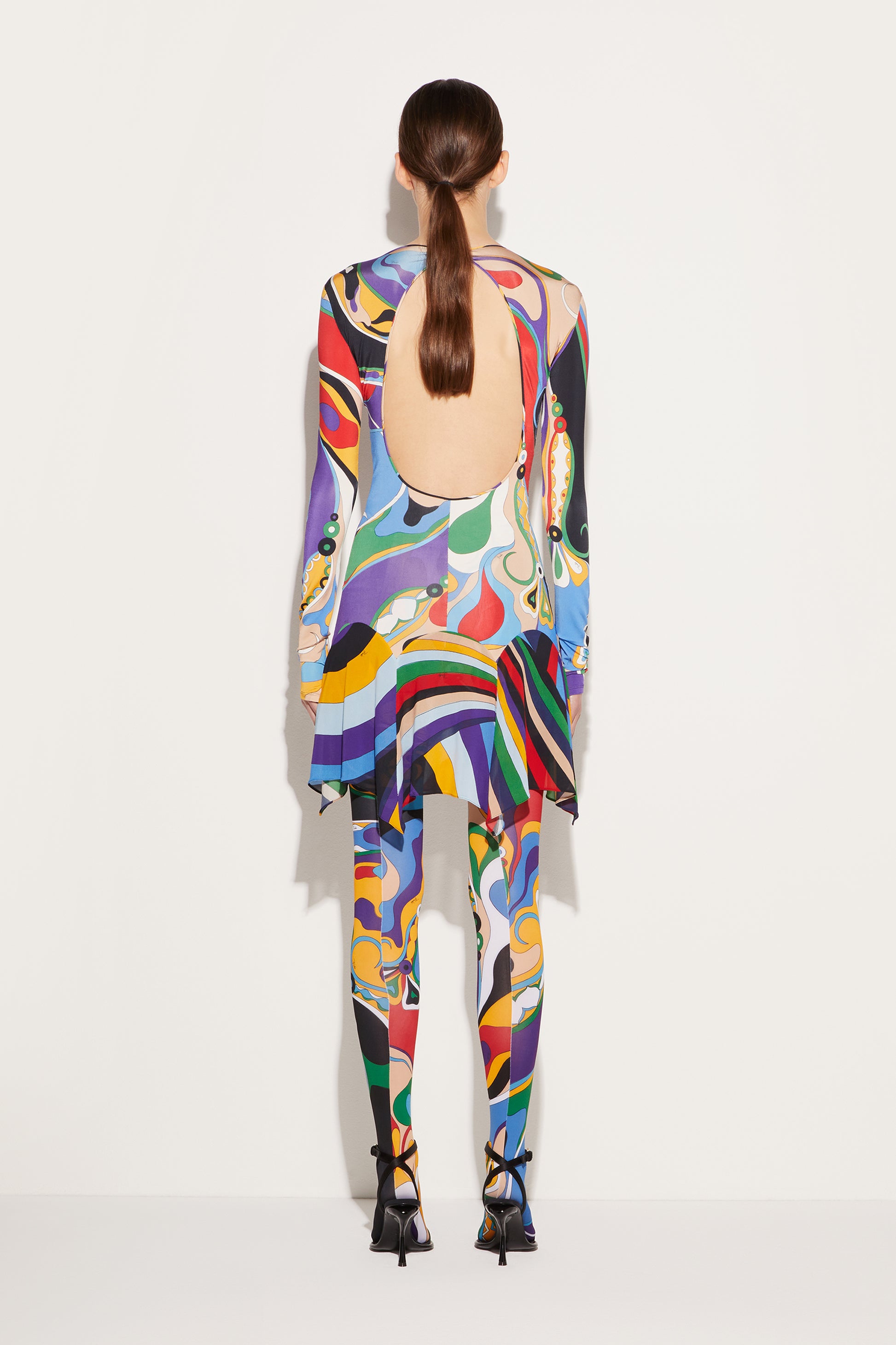 Orchidee-Print Mini Dress View 4 - Pucci