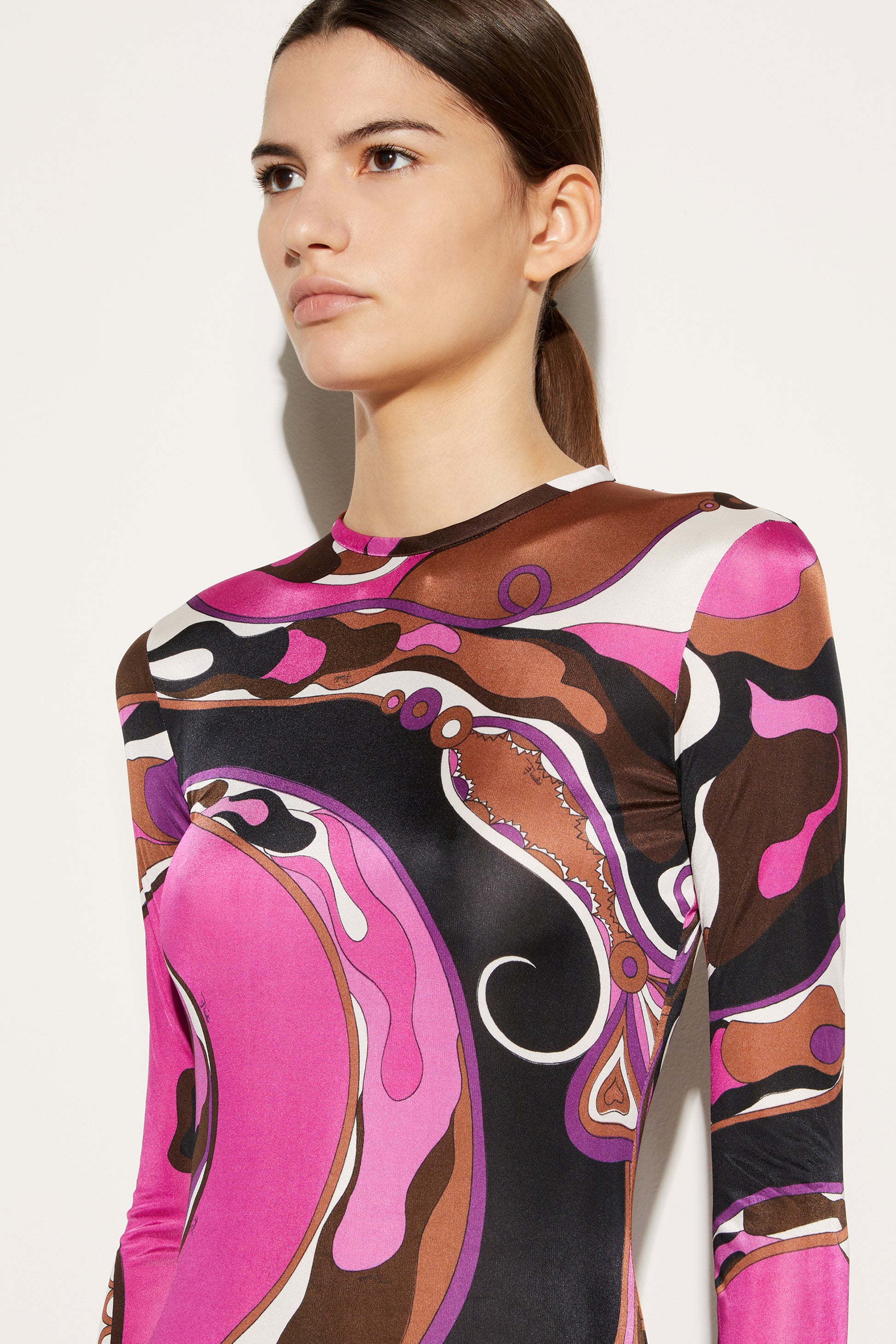 Orchidee and Iride-Print Long Dress View 5 - Pucci