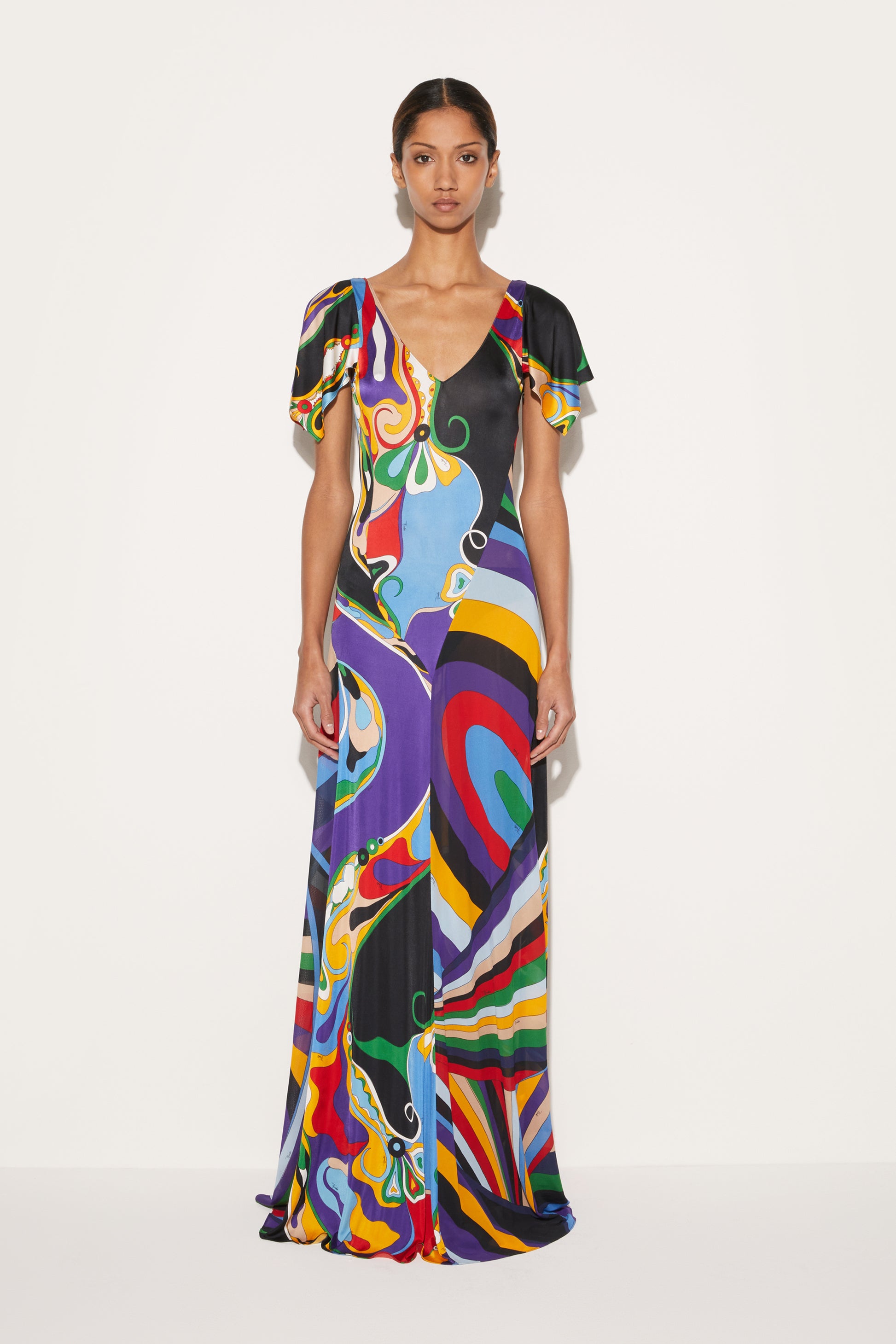 Orchidee And Iride-Print Dress View 2 - Pucci