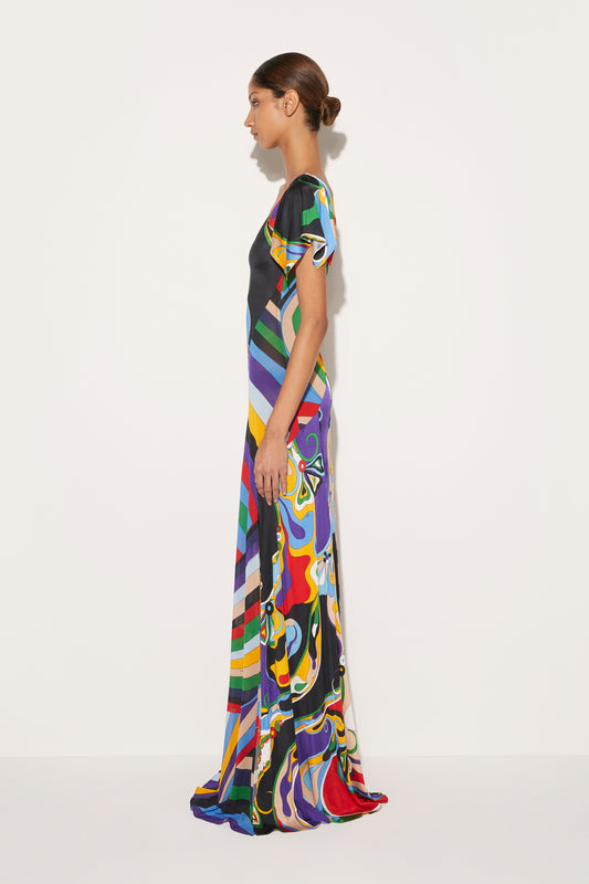 Orchidee And Iride-Print Dress View 3 - Pucci