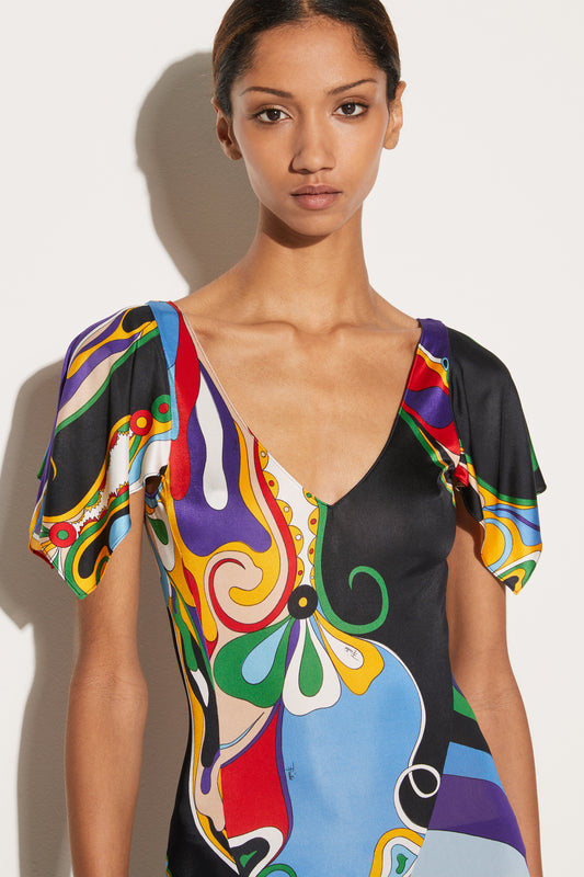 Orchidee And Iride-Print Dress View 5 - Pucci