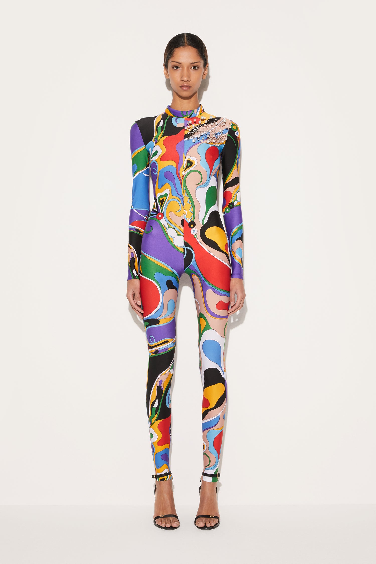 Orchidee-Print Jumpsuit View 2 - Pucci