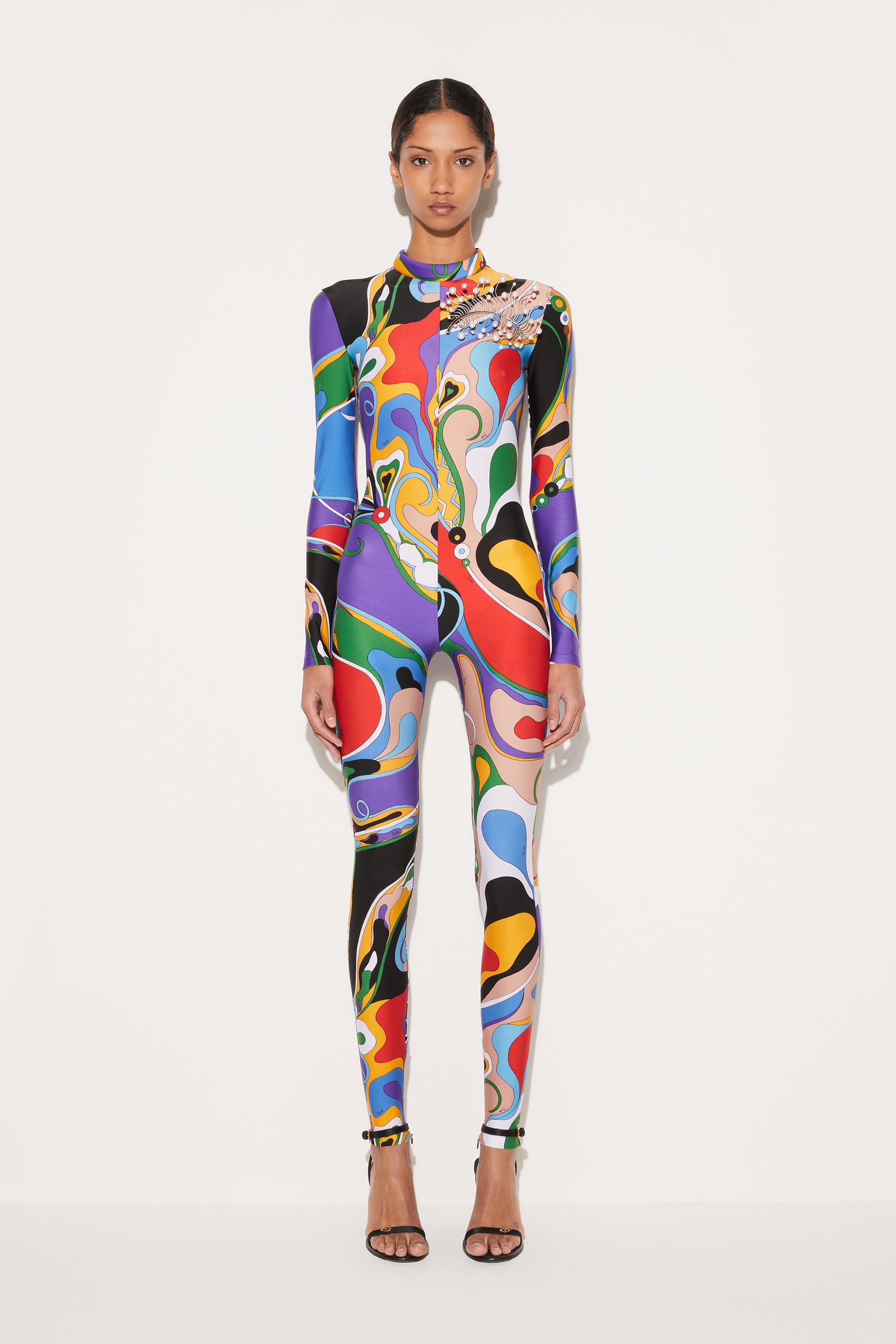 Orchidee-Print Jumpsuit View 2 - Pucci