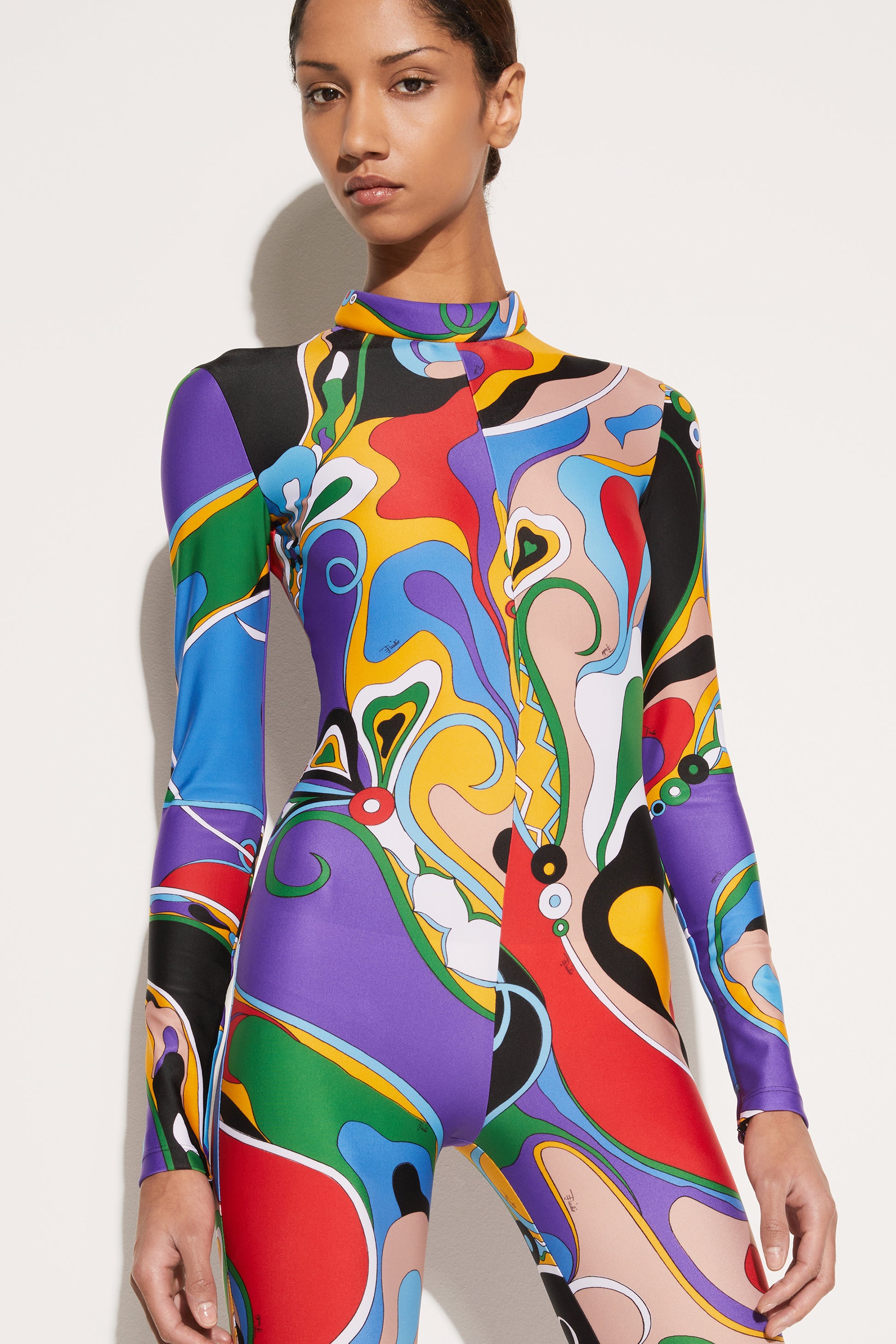 Orchidee-Print Jumpsuit View 3 - Pucci