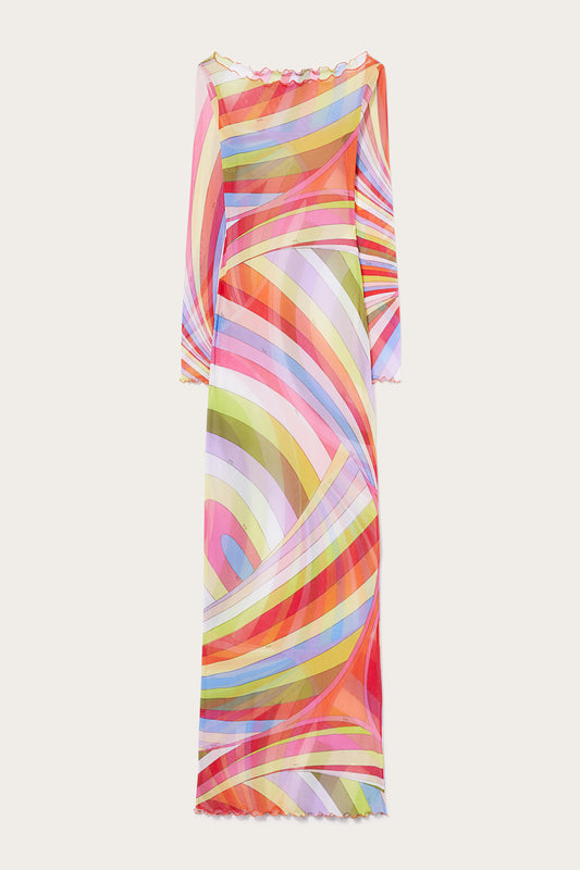 Iride-Print Tulle Dress View 1 - Pucci