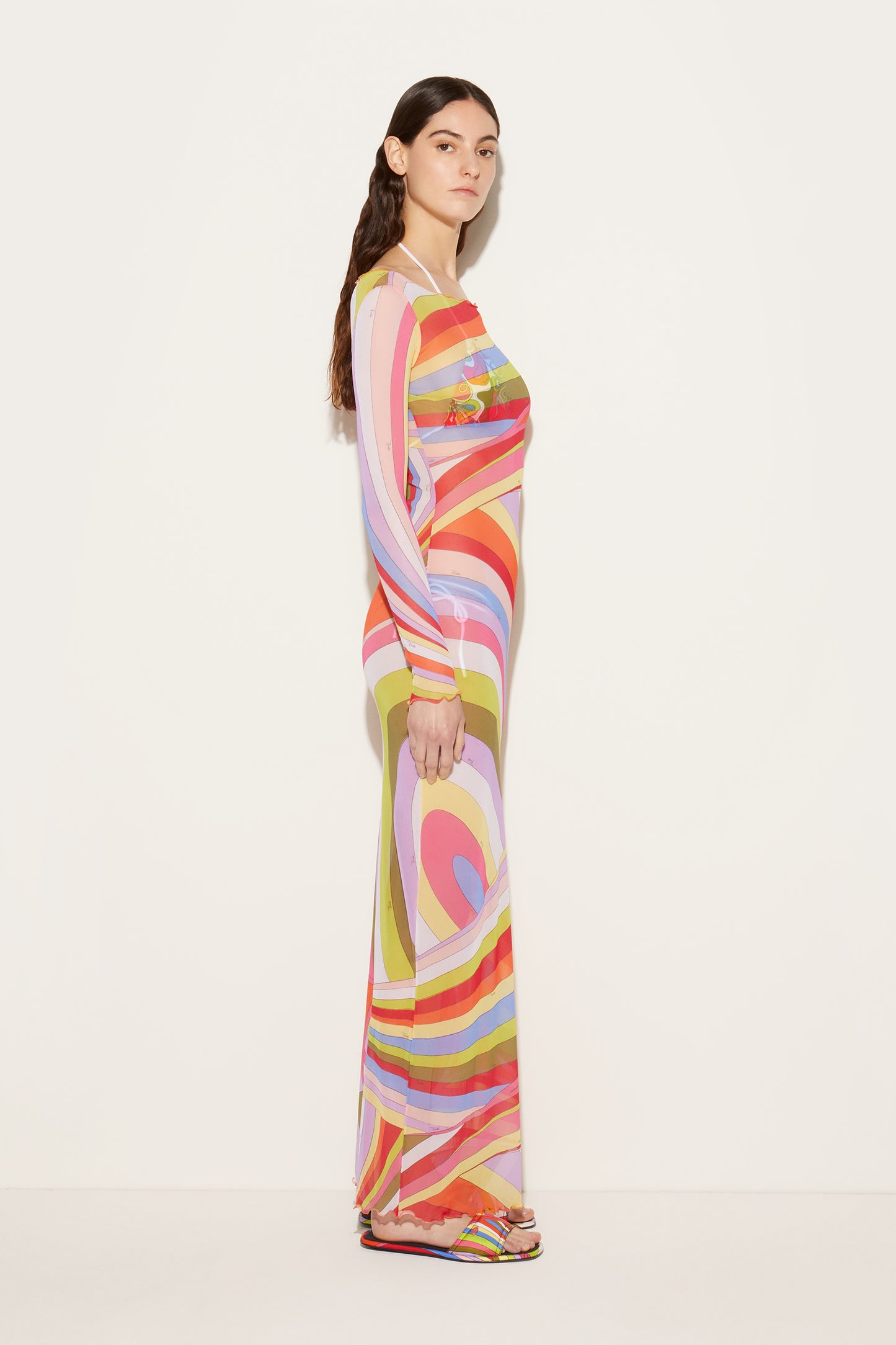 Iride-Print Tulle Dress View 3 - Pucci